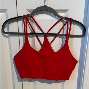Fabletics Red Strappy Sports Bra